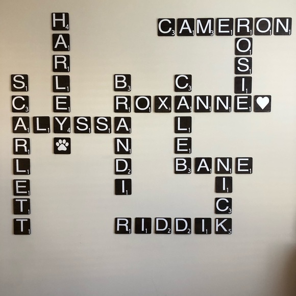 Wall Decor 3 A Tile Custom Scrabble Tile Wall Art Poshmark